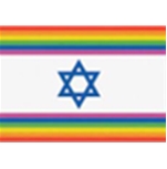 Rainbow White flag with star 90 x 150 cm